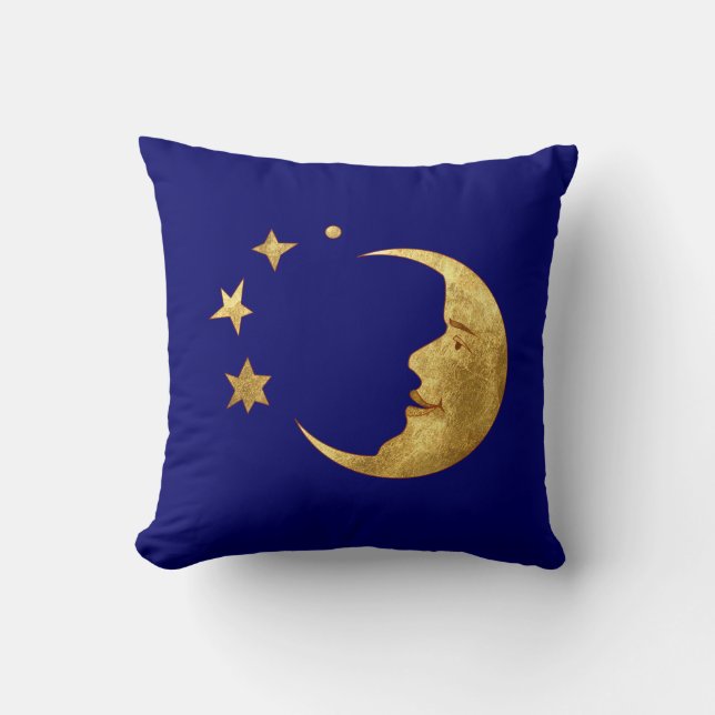 Moon and Stars Throw Pillow (Front)