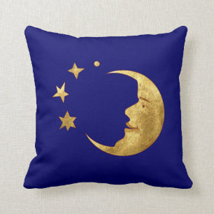 Moon and Stars Throw Pillow