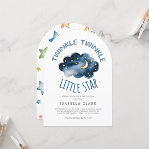 Moon and Stars Twinkle Twinkle Little Star Invitation