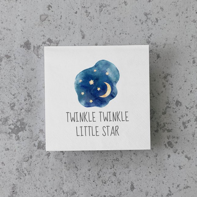 Moon and Stars Twinkle Twinkle Little Star Napkins (Creator Uploaded)
