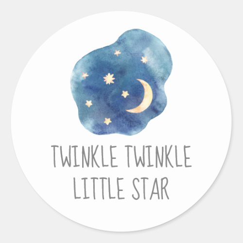 Moon and Stars Twinkle Twinkle Little Star Sticker