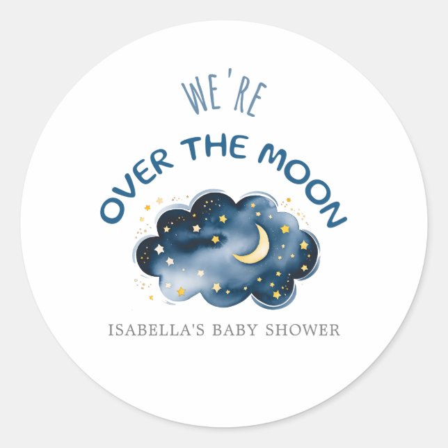 Moon and Stars We Are Over the Moon Envelope Seals (Front)