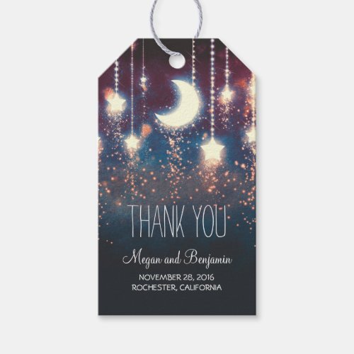 Moon and Stars Wedding Gift Tags