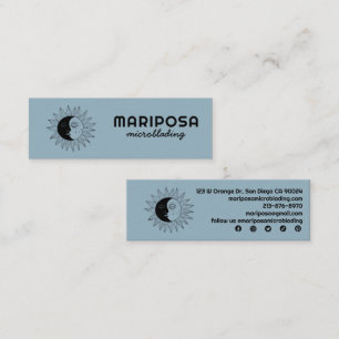 Moon and Sun Elegant Esthetician Beauty Salon Cute Mini Business Card