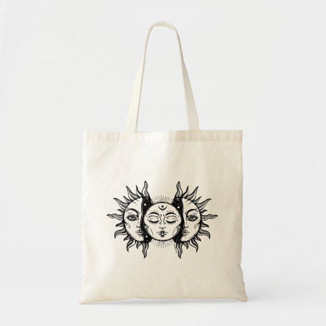 Moon and Sun Scape Tote Bag (Front)
