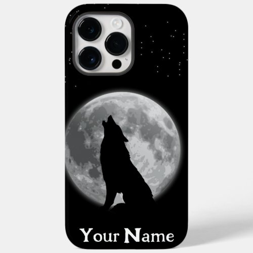Moon and Wolf under stars Phone Wallpaper  Case_Mate iPhone 14 Pro Max Case