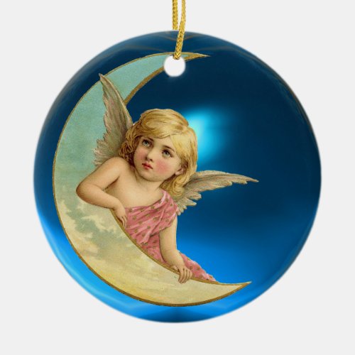 MOON ANGEL CERAMIC ORNAMENT