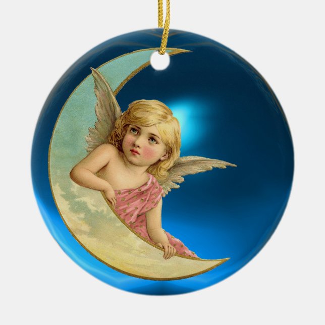 MOON ANGEL CERAMIC ORNAMENT (Front)