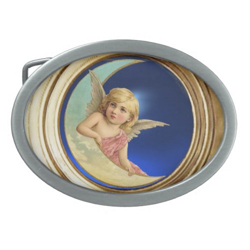 MOON ANGEL OVAL BELT BUCKLE