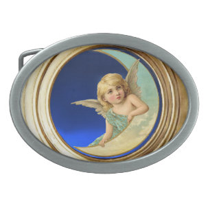 MOON ANGEL OVAL BELT BUCKLE