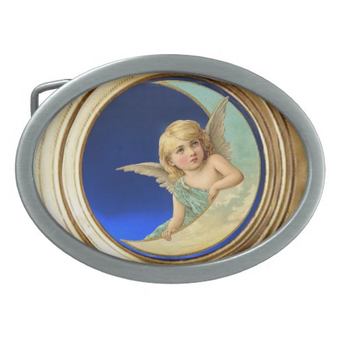 MOON ANGEL OVAL BELT BUCKLE