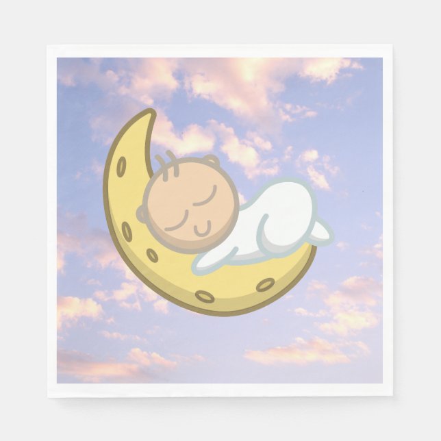 Moon Baby Design Napkins (Front)