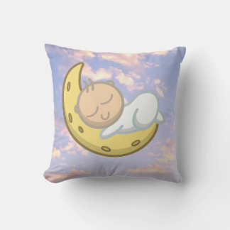 Moon Baby Design Throw Pillow