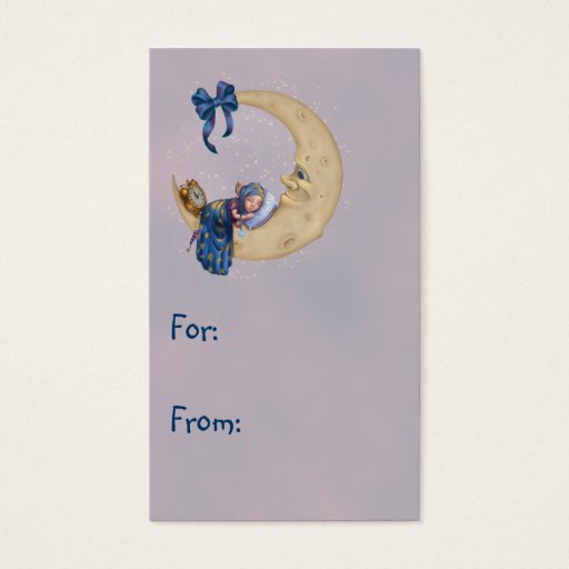 Customizable Moon Baby Gift Tag Business Card