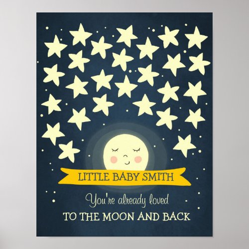 Moon Baby shower guestbook Stars To the moon