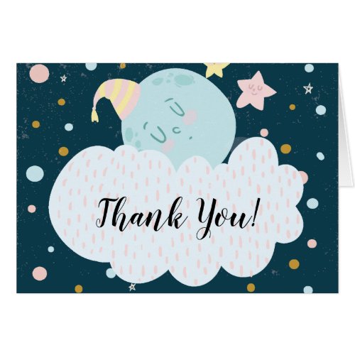 Moon Baby Shower Thank You Note