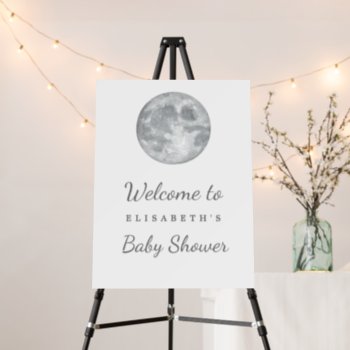 Moon Baby Shower Welcome Sign by LaurEvansDesign at Zazzle