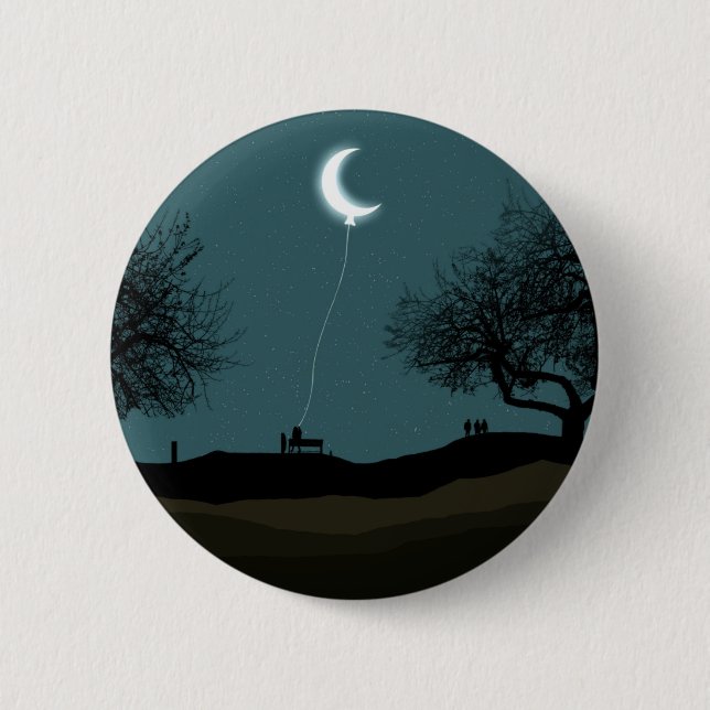 Moon Balloon Button (Front)