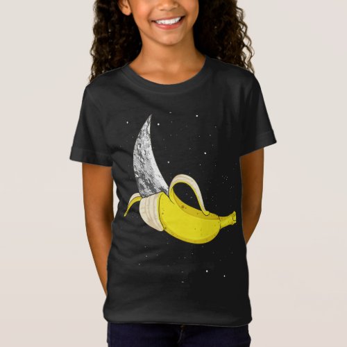 Moon Banana Funny Space Food Weird Fruit Surreal P T_Shirt