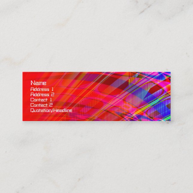 Moon Base City Lights Mini Business Card (Front)