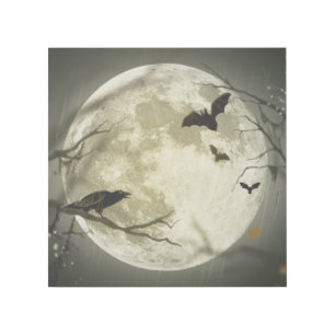 Moon & Bats 12" x 12" Gallery Wrap