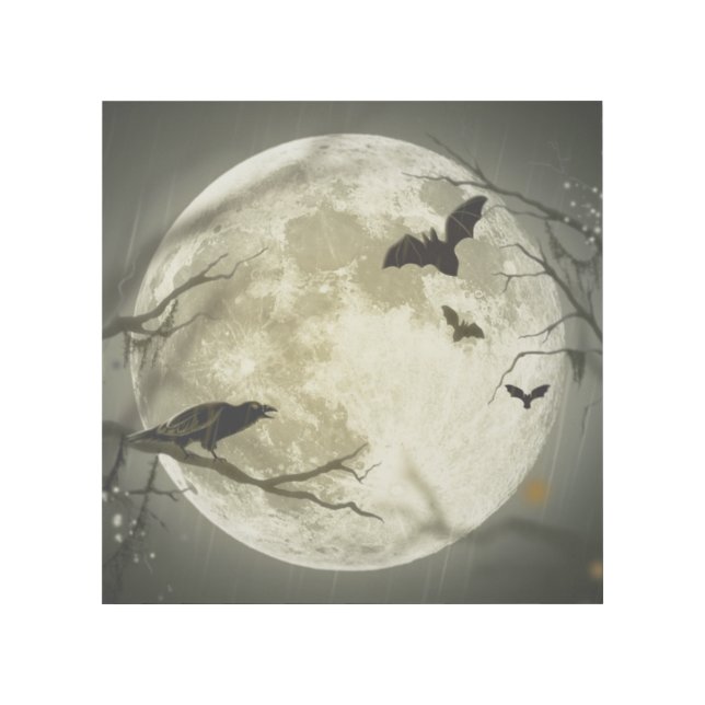 Moon & Bats 12" x 12" Gallery Wrap (Front)