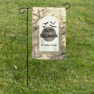 Moon Bats Spooky Scary Happy Halloween Garden Flag