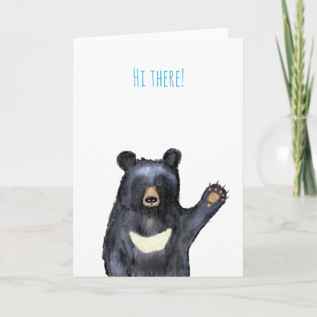 Moon Bear 'hi there' card (Front)