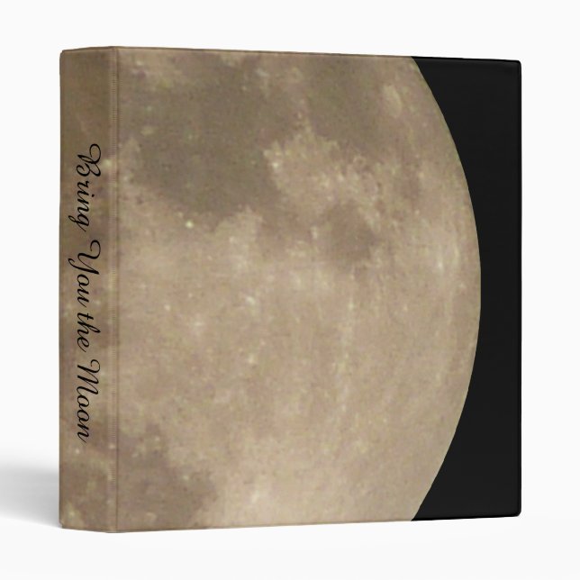 Moon Binder Full Moon Book Binder Custom Moon Gift (Front/Spine)