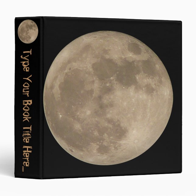 Moon Binder Personalized Full Moon Photo Album (Front/Spine)