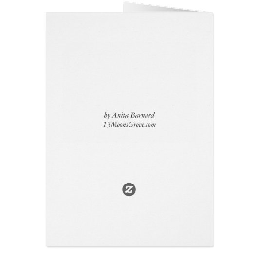 Moon Birds Away from You Rumi Card (Back)