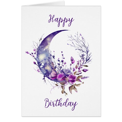 Moon Birthday Card