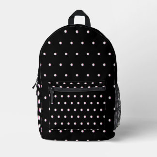 MOON BLACK&white Printed Backpack