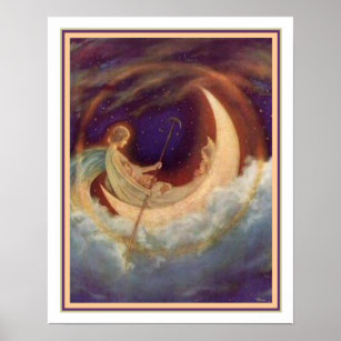 Moon Boat To Dreamland - Hugh Williams 16 x 20 Poster