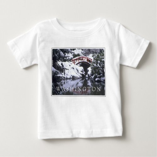 Moon Bridge  Pond in Winter  Seattle Washington Baby T_Shirt