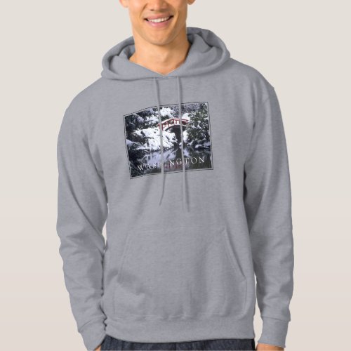 Moon Bridge  Pond in Winter  Seattle Washington Hoodie