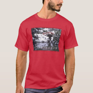 Moon Bridge & Pond in Winter Seattle, Washington T-Shirt