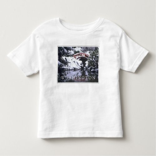 Moon Bridge  Pond in Winter  Seattle Washington Toddler T_shirt