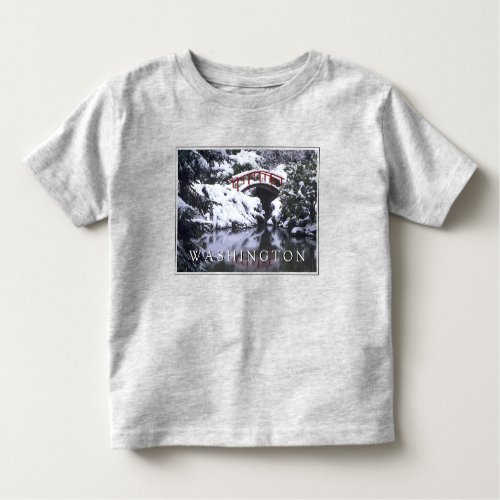 Moon Bridge  Pond in Winter  Seattle Washington Toddler T_shirt