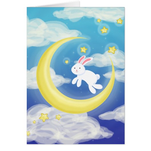 Moon Bunny Blue Cards (Front)