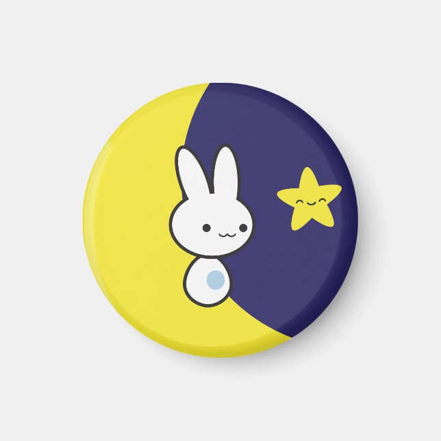 Moon Bunny Magnet (Front)