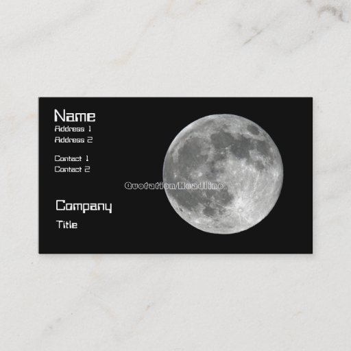 Customizable Moon Business Card