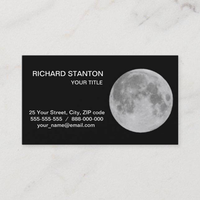 Moon Business Card (Front)