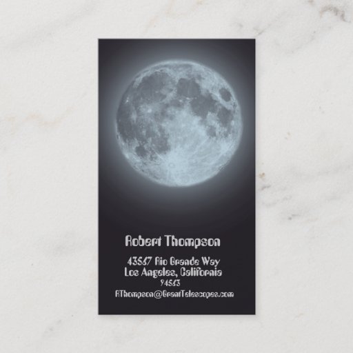 Customizable Moon Business or Personal Card Business Card Templates