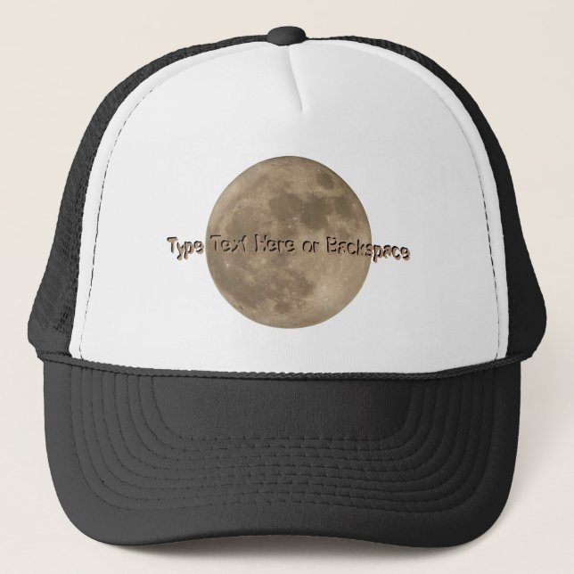 Moon Cap Personalized Full Moon Hats Trucker Caps (Front)
