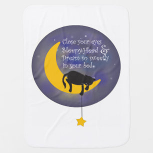 Moon Cat Baby Blanket