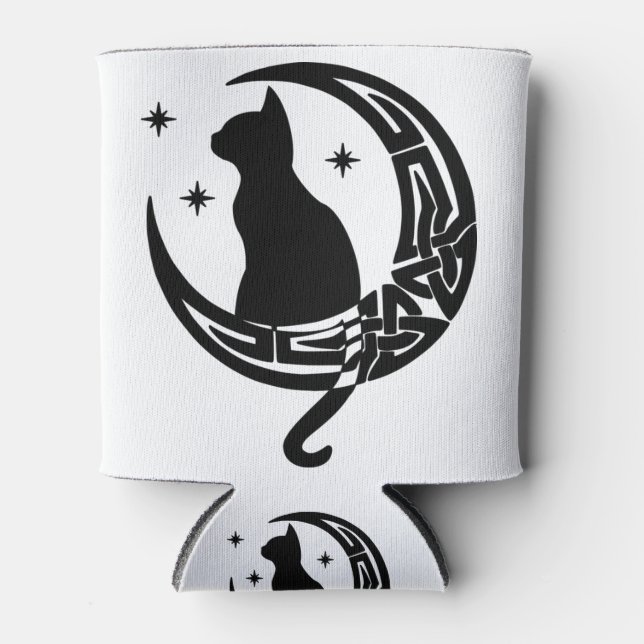 Moon Cat | Celtic Moon Can Cooler (Front)