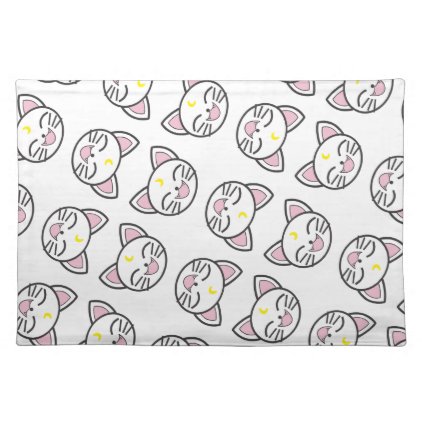 moon cat cloth placemat