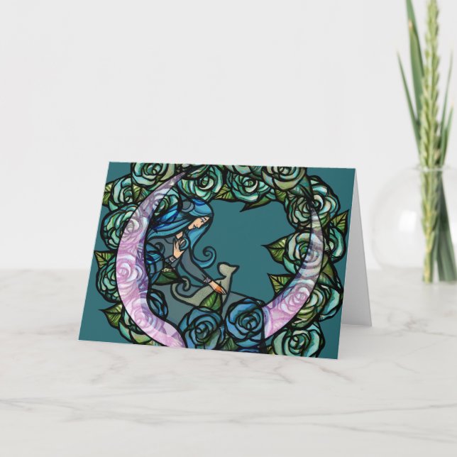 Moon Cat Goddesss MoonChild Cats                   Card (Front)