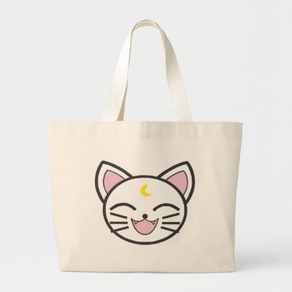 moon cat large tote bag